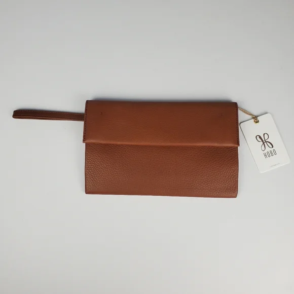 HOBO Toffee Brown Wristlet Clutch - Picture 1 of 10